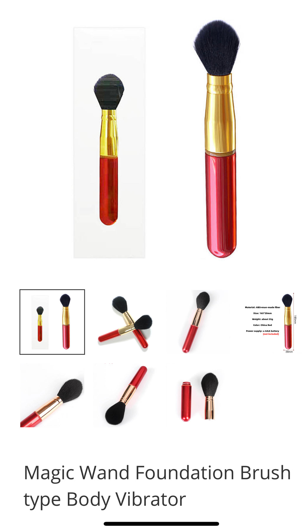 Magic Wand Foundation Brush Type Body Vibrator