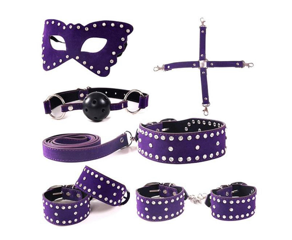 Handcuffs,Ankles,Single-faced Velvet rhinestones,6PCS/Set