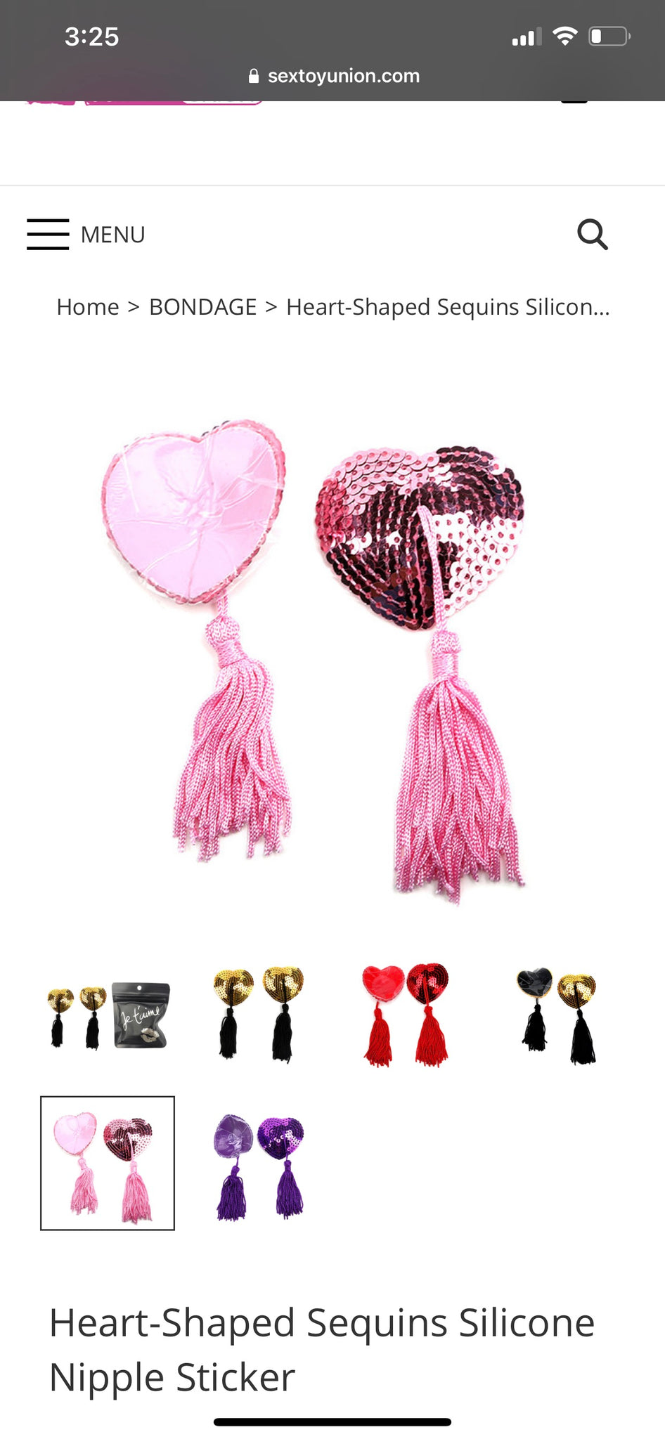 Heart-Shaped Sequins Silicone Nipple Sticker